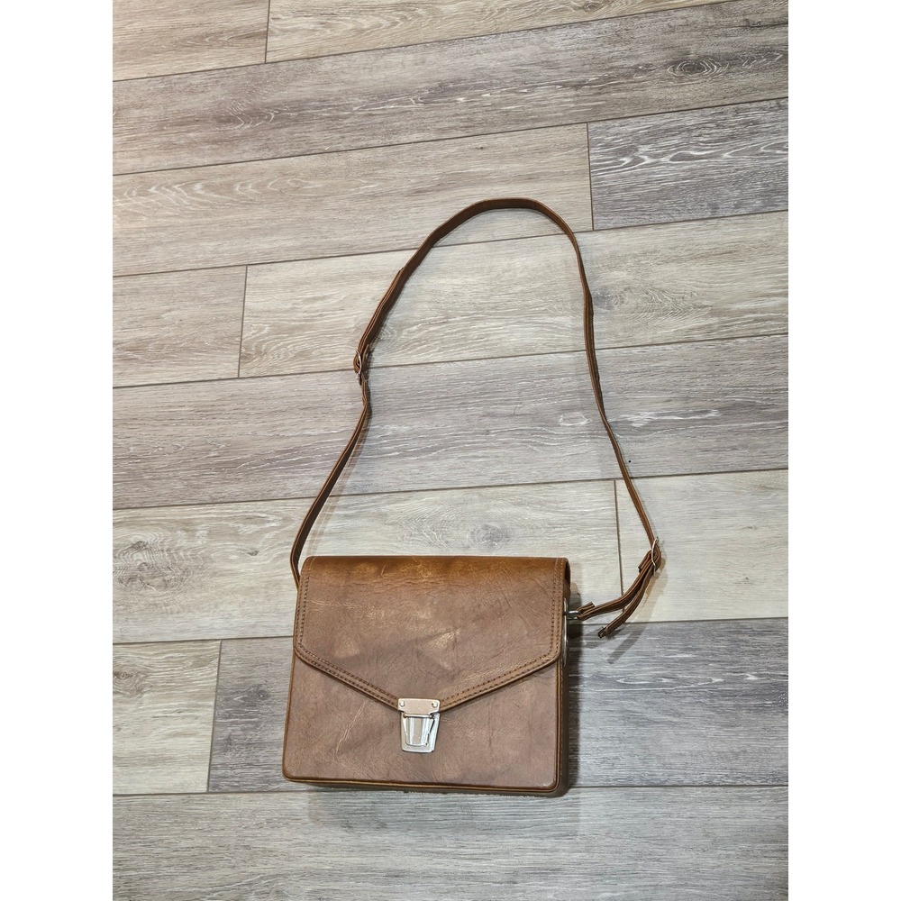 Vintage Marsand Brown Leather Messenger Bag Camera Crossbody Made in USA